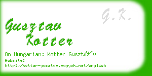 gusztav kotter business card